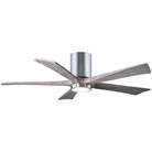 Matthews Fan Company - Irene 5 Hugger Ceiling Fan with Light Kit - IR5HLK-CR-BW-52 - Canada Light Shop