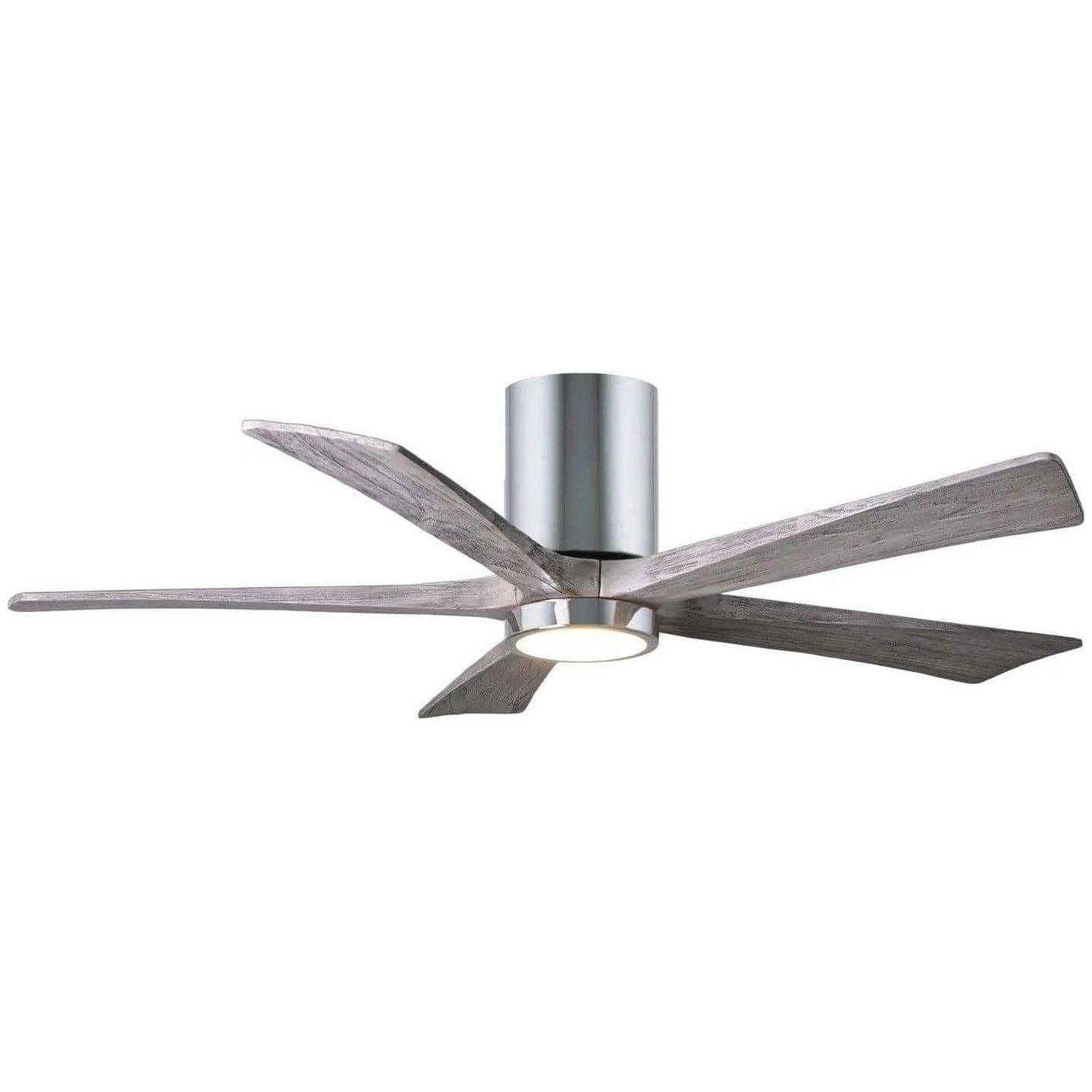 Matthews Fan Company - Irene 5 Hugger Ceiling Fan with Light Kit - IR5HLK-CR-BW-52 - Canada Light Shop
