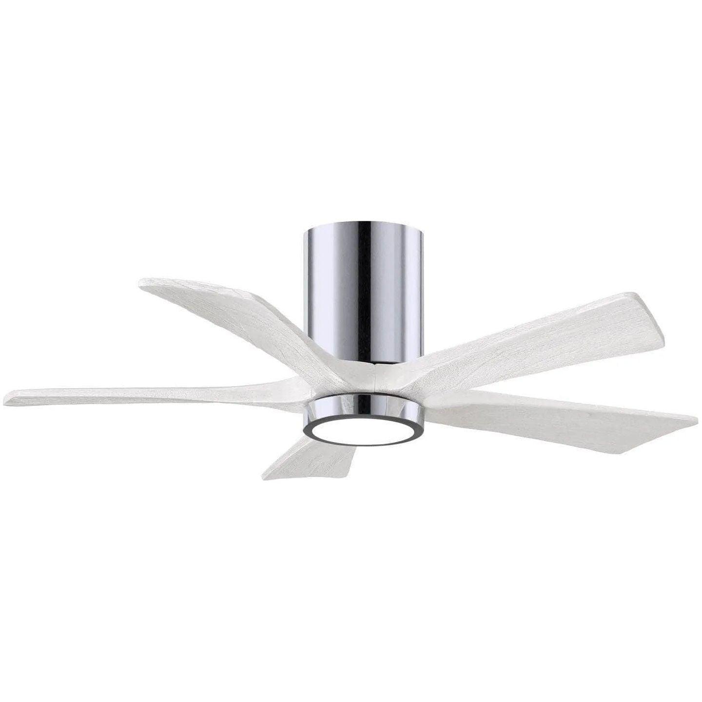 Matthews Fan Company - Irene 5 Hugger Ceiling Fan with Light Kit - IR5HLK-CR-MWH-42 - Canada Light Shop