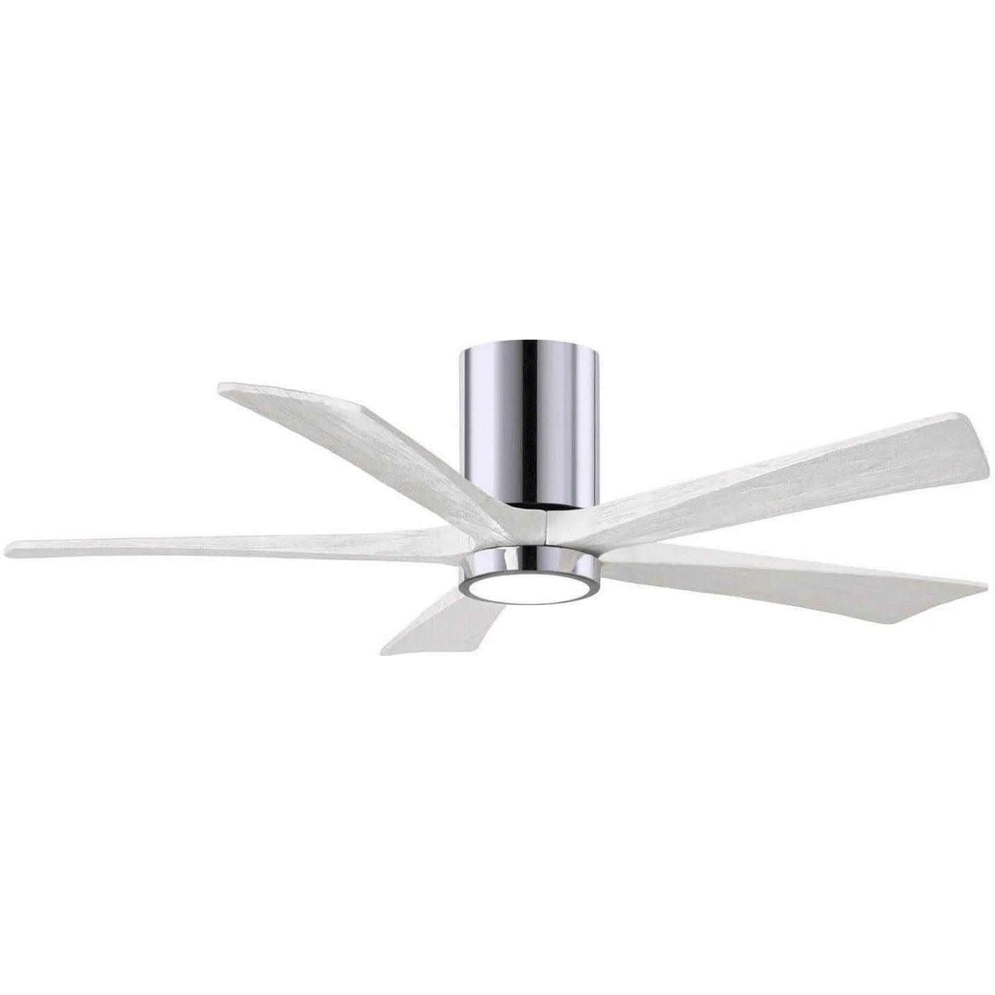 Matthews Fan Company - Irene 5 Hugger Ceiling Fan with Light Kit - IR5HLK-CR-MWH-52 - Canada Light Shop