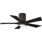 Matthews Fan Company - Irene 5 Hugger Ceiling Fan with Light Kit - IR5HLK-TB-BK-42 - Canada Light Shop