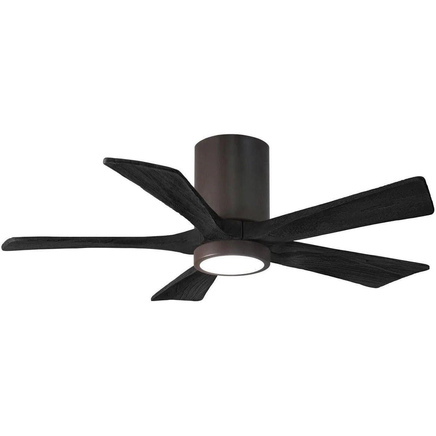 Matthews Fan Company - Irene 5 Hugger Ceiling Fan with Light Kit - IR5HLK-TB-BK-42 - Canada Light Shop