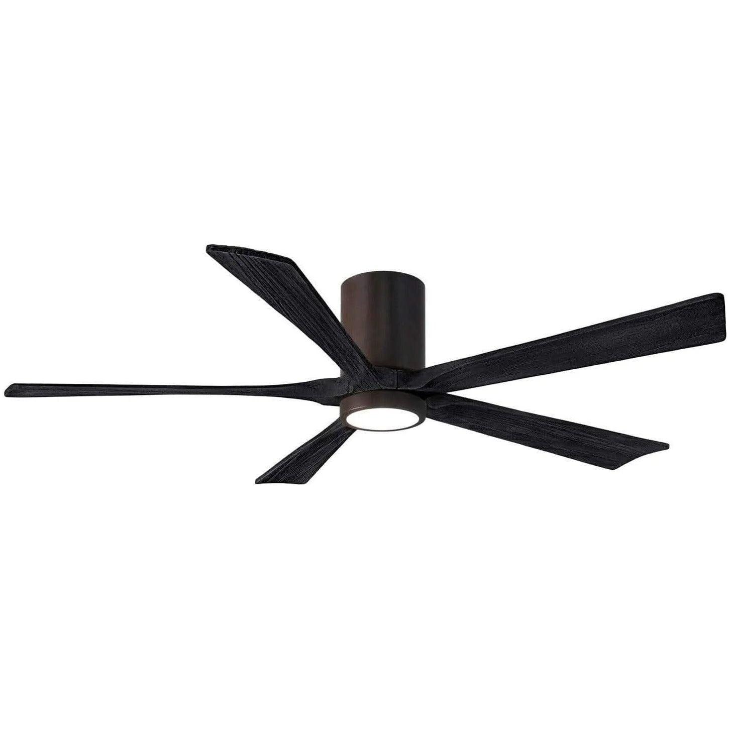 Matthews Fan Company - Irene 5 Hugger Ceiling Fan with Light Kit - IR5HLK-TB-BK-60 - Canada Light Shop