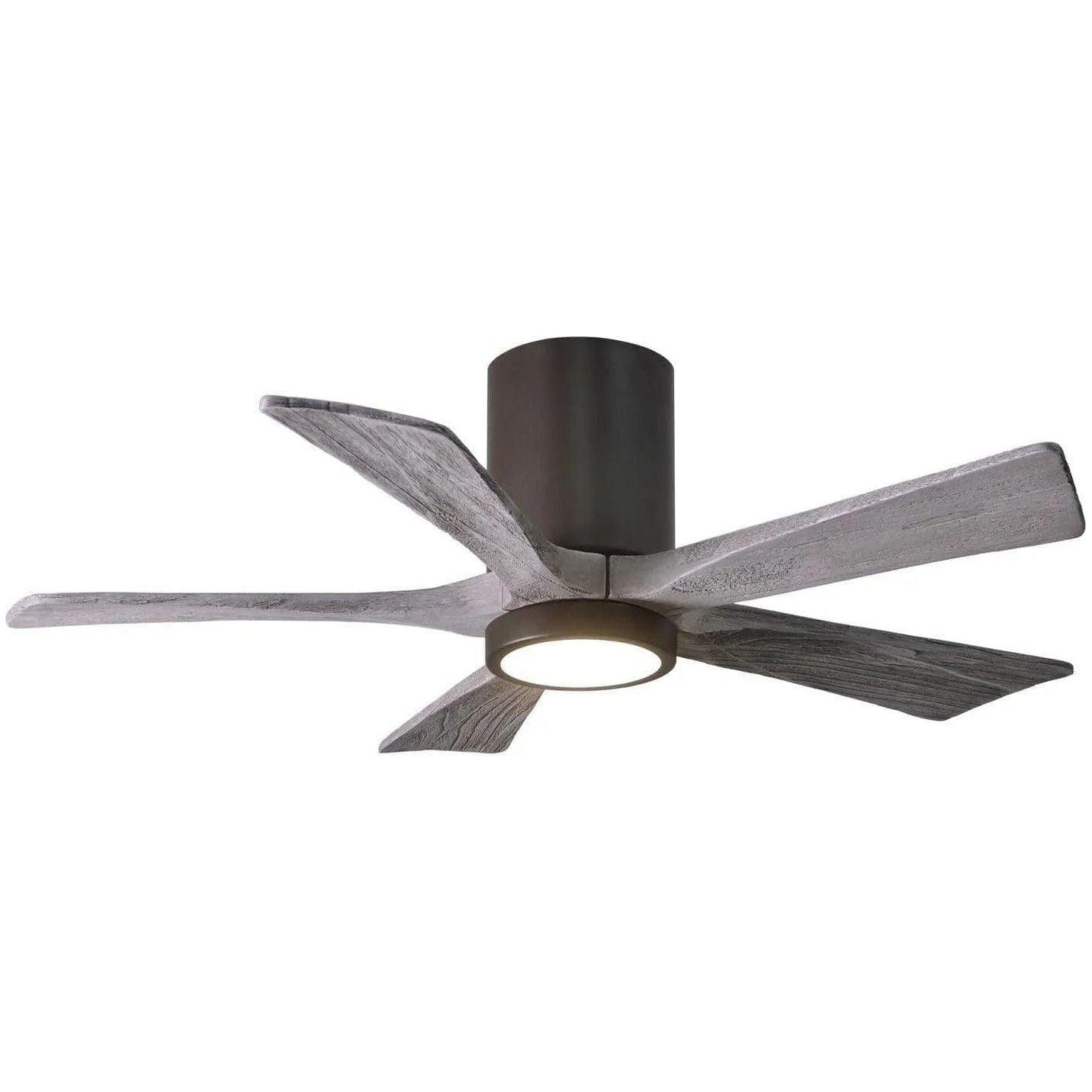 Matthews Fan Company - Irene 5 Hugger Ceiling Fan with Light Kit - IR5HLK-TB-BW-42 - Canada Light Shop