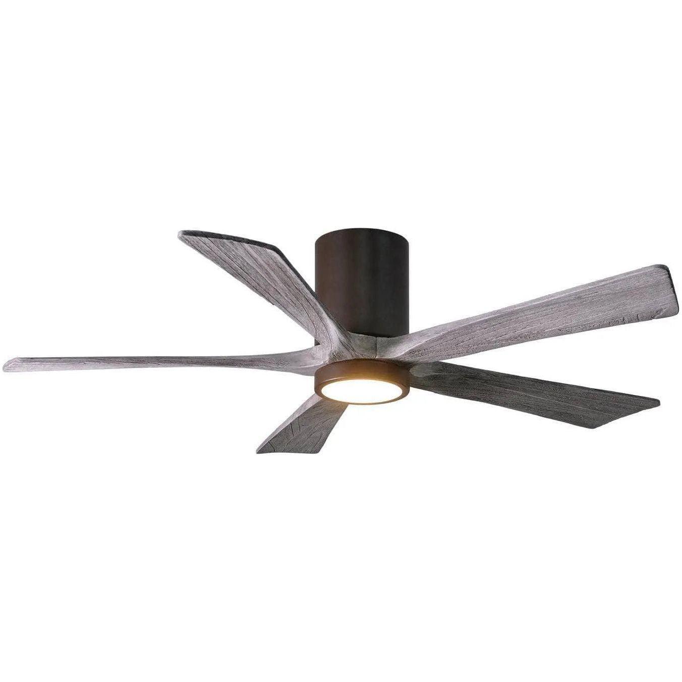 Matthews Fan Company - Irene 5 Hugger Ceiling Fan with Light Kit - IR5HLK-TB-BW-52 - Canada Light Shop