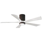 Matthews Fan Company - Irene 5 Hugger Ceiling Fan with Light Kit - IR5HLK-TB-MWH-52 - Canada Light Shop