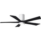 Matthews Fan Company - Irene 5 Hugger Ceiling Fan with Light Kit - IR5HLK-WH-BK-52 - Canada Light Shop