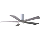 Matthews Fan Company - Irene 5 Hugger Ceiling Fan with Light Kit - IR5HLK-WH-BW-52 - Canada Light Shop