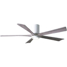Matthews Fan Company - Irene 5 Hugger Ceiling Fan with Light Kit - IR5HLK-WH-BW-60 - Canada Light Shop