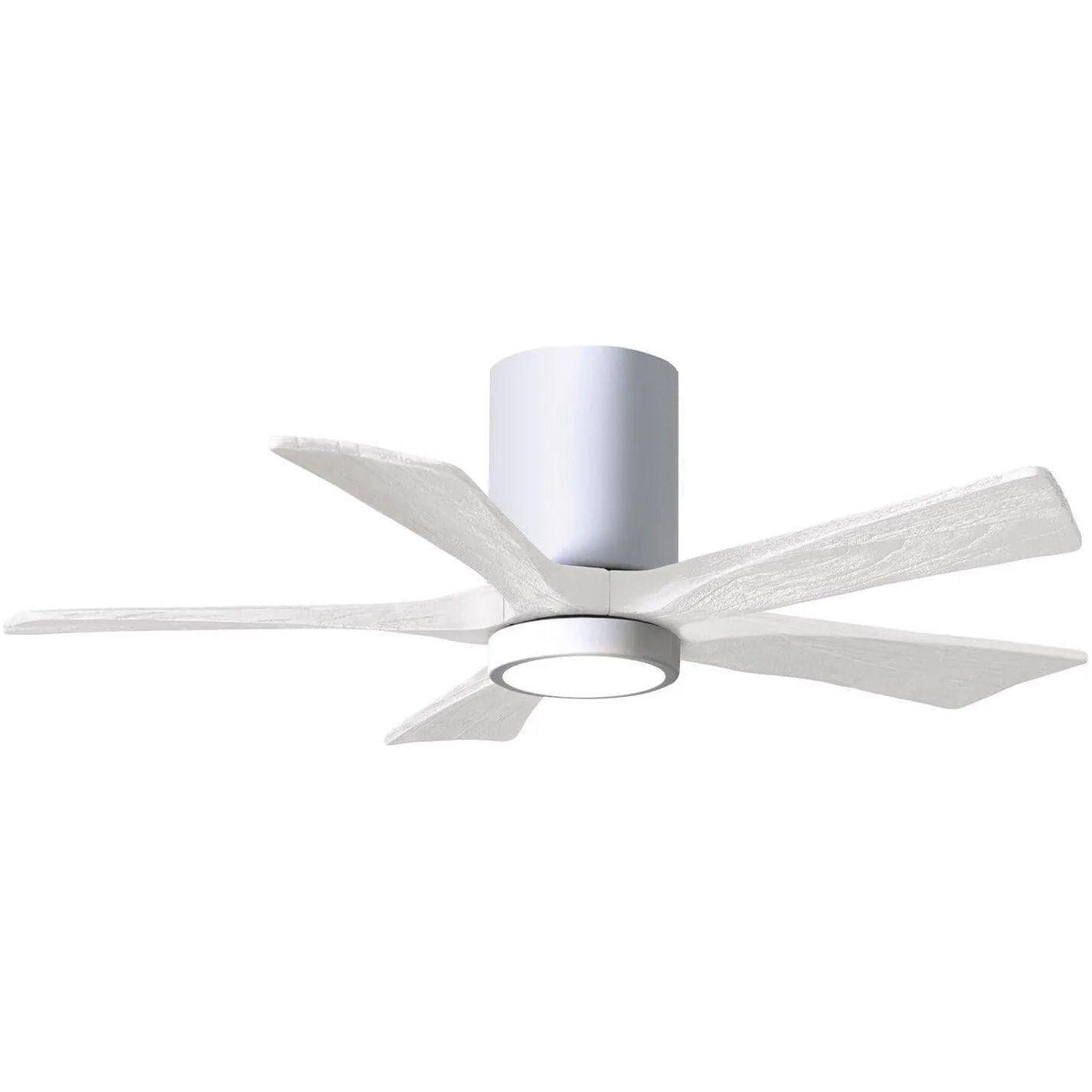 Matthews Fan Company - Irene 5 Hugger Ceiling Fan with Light Kit - IR5HLK-WH-MWH-42 - Canada Light Shop