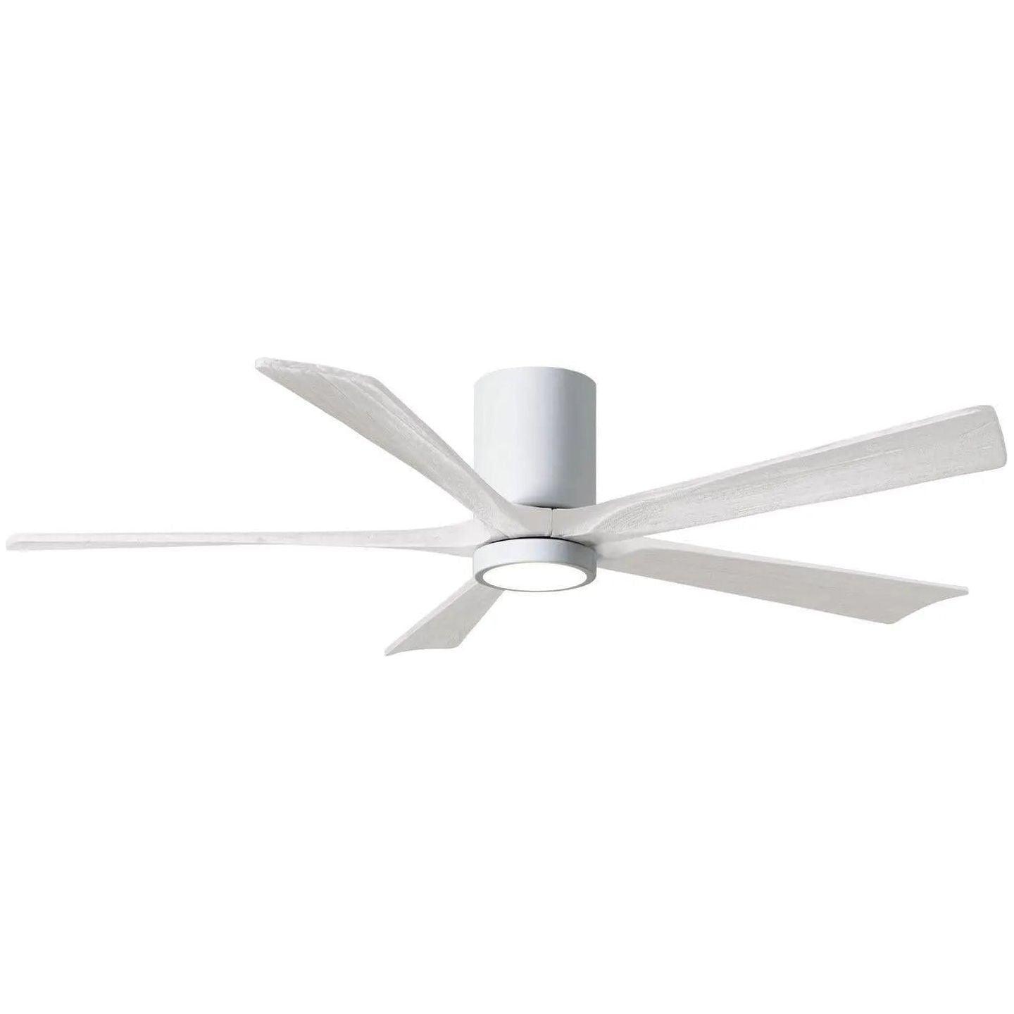 Matthews Fan Company - Irene 5 Hugger Ceiling Fan with Light Kit - IR5HLK-WH-MWH-60 - Canada Light Shop