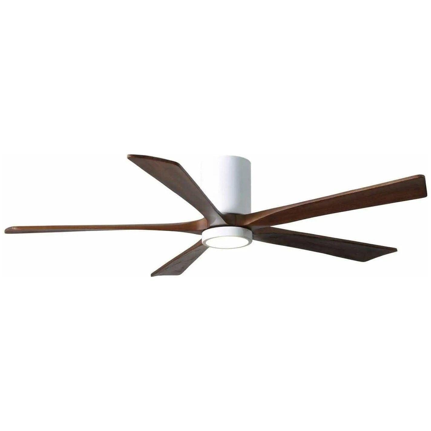 Matthews Fan Company - Irene 5 Hugger Ceiling Fan with Light Kit - IR5HLK-WH-WA-60 - Canada Light Shop