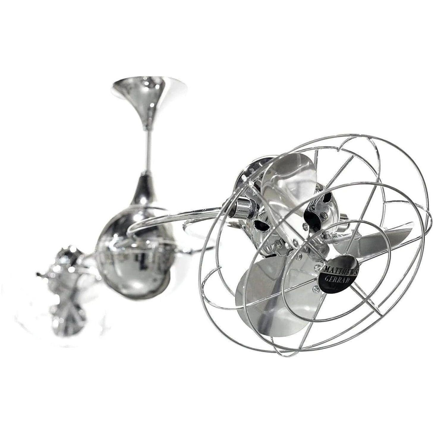 Matthews Fan Company - Italo Ventania Ceiling Fan, Damp Rated - IV-CR-MTL-DAMP - Canada Light Shop
