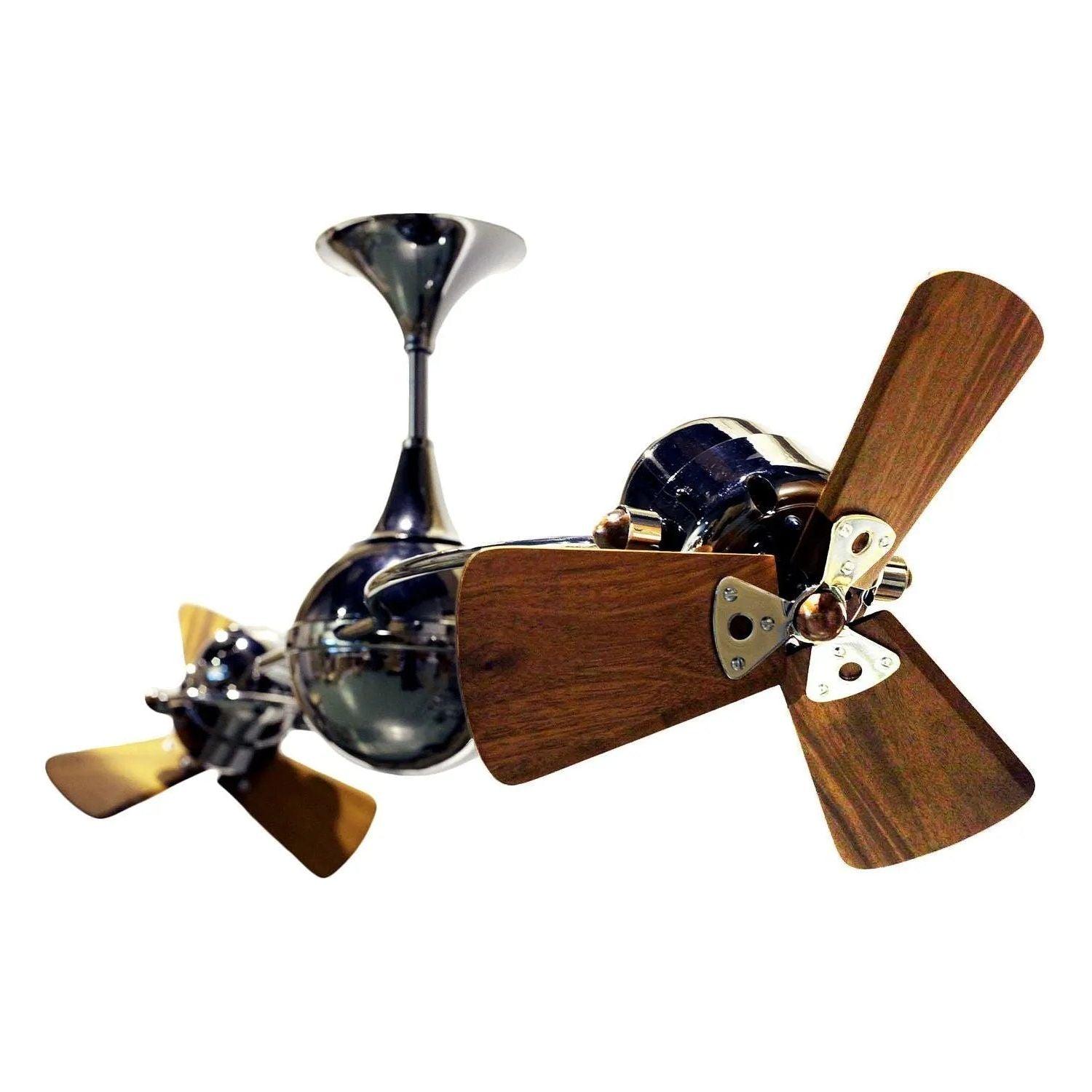 Matthews Fan Company - Italo Ventania Ceiling Fan - IV-BKN-WD - Canada Light Shop