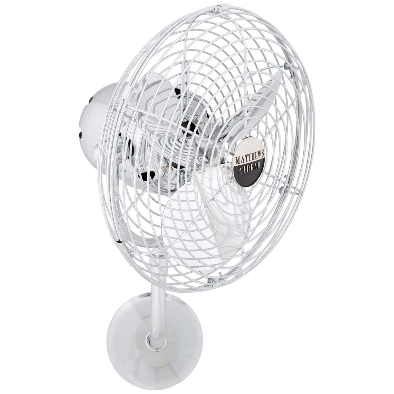 Matthews Fan Company - Michelle Parede Wall Fan - Damp - MP-CR-MTL-DAMP - Canada Light Shop