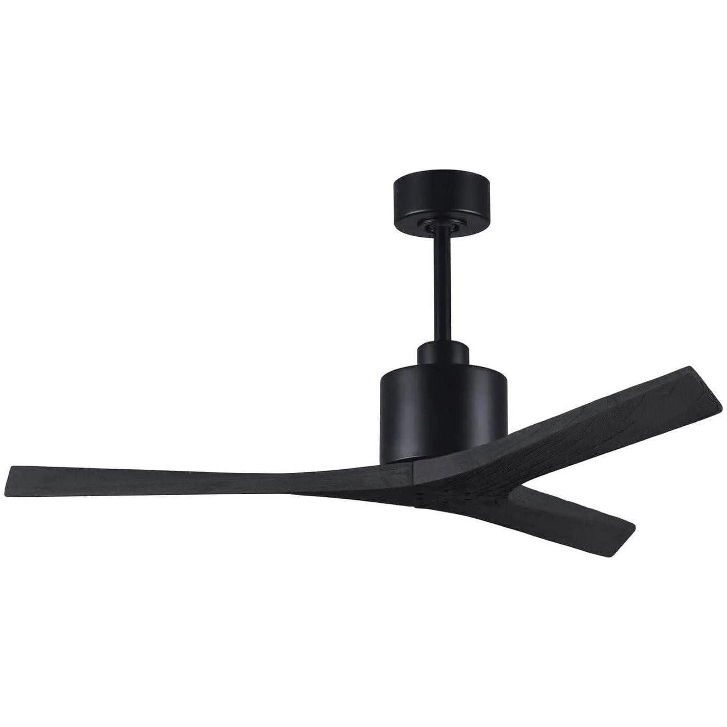Matthews Fan Company - Mollywood Ceiling Fan - MW-BK-BK-52 - Canada Light Shop