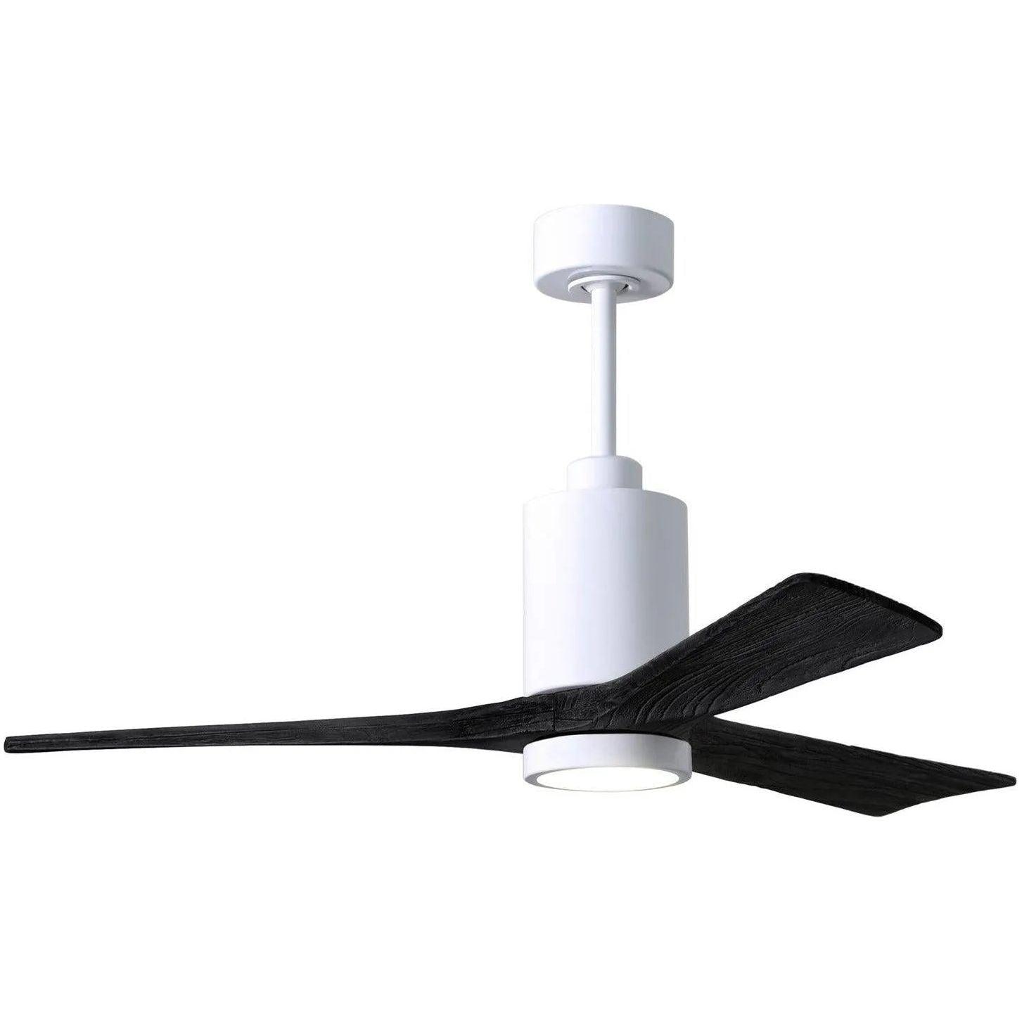 Matthews Fan Company - Patricia 3 Ceiling Fan - PA3-WH-BK-52 - Canada Light Shop