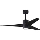 Matthews Fan Company - Super Janet Ceiling Fan - SJ-BK-BK-52 - Canada Light Shop
