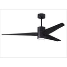 Matthews Fan Company - Super Janet Ceiling Fan - SJ-BK-BK-60 - Canada Light Shop