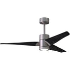 Matthews Fan Company - Super Janet Ceiling Fan - SJ-BN-BK-52 - Canada Light Shop