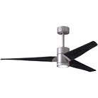 Matthews Fan Company - Super Janet Ceiling Fan - SJ-BN-BK-60 - Canada Light Shop