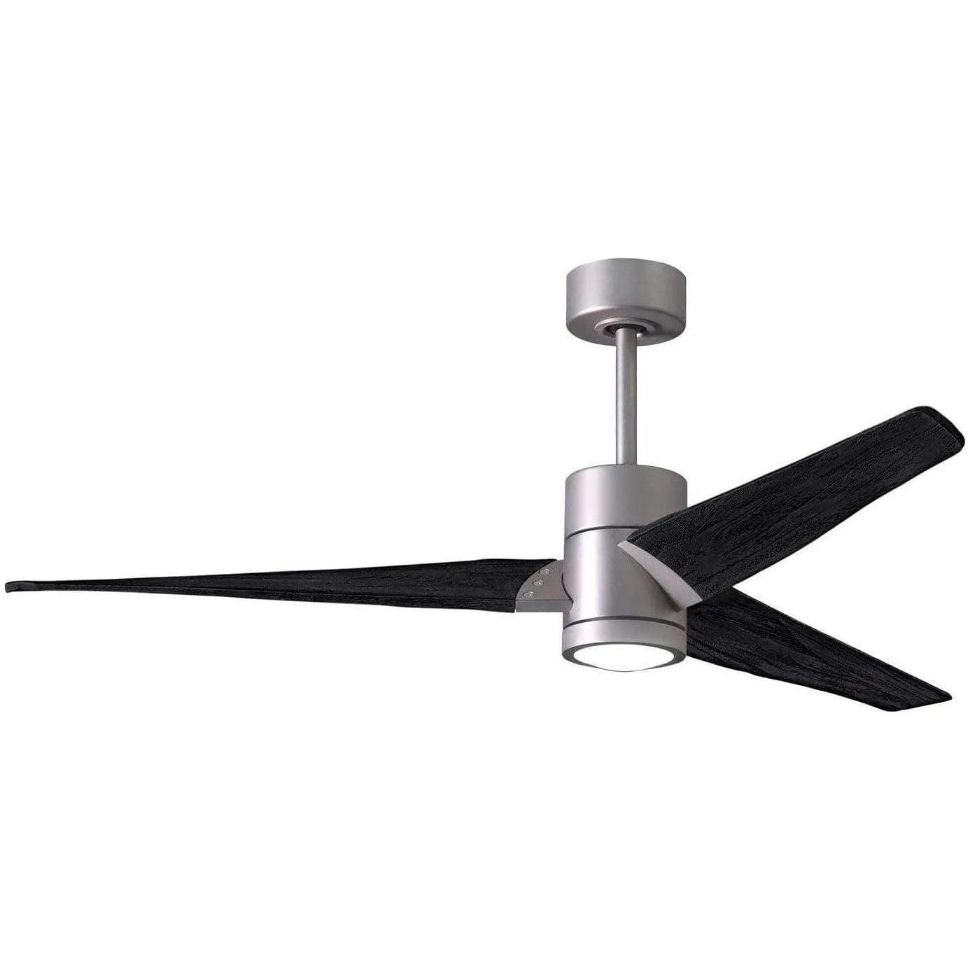 Matthews Fan Company - Super Janet Ceiling Fan - SJ-BN-BK-60 - Canada Light Shop