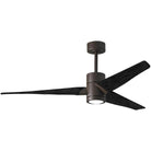 Matthews Fan Company - Super Janet Ceiling Fan - SJ-TB-BK-60 - Canada Light Shop