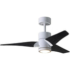 Matthews Fan Company - Super Janet Ceiling Fan - SJ-WH-BK-42 - Canada Light Shop