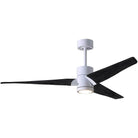 Matthews Fan Company - Super Janet Ceiling Fan - SJ-WH-BK-52 - Canada Light Shop