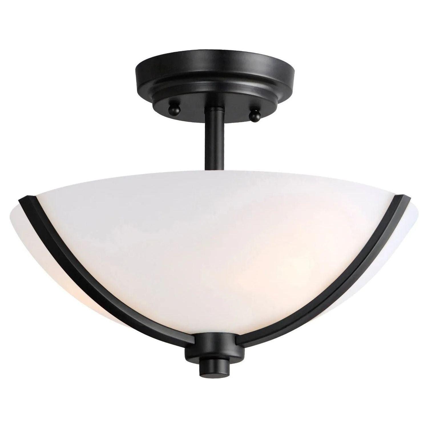 Maxim Lighting - Deven Semi Flush Mount - 20031SWBK - Canada Light Shop