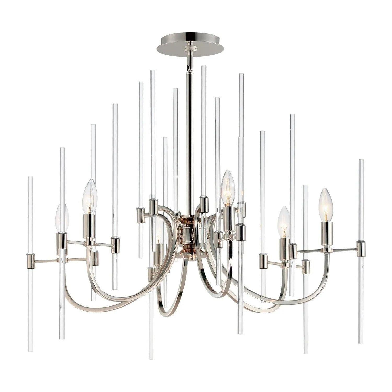 Maxim Lighting - Divine Curved Chandelier - 38407CLPN - Canada Light Shop