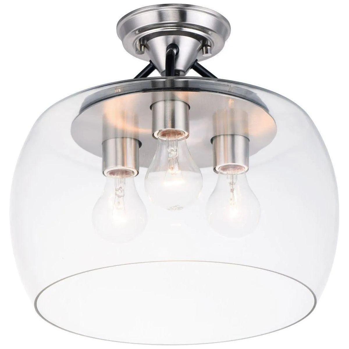 Maxim Lighting - Goblet Semi-Flush Mount - 26130CLBKSN - Canada Light Shop
