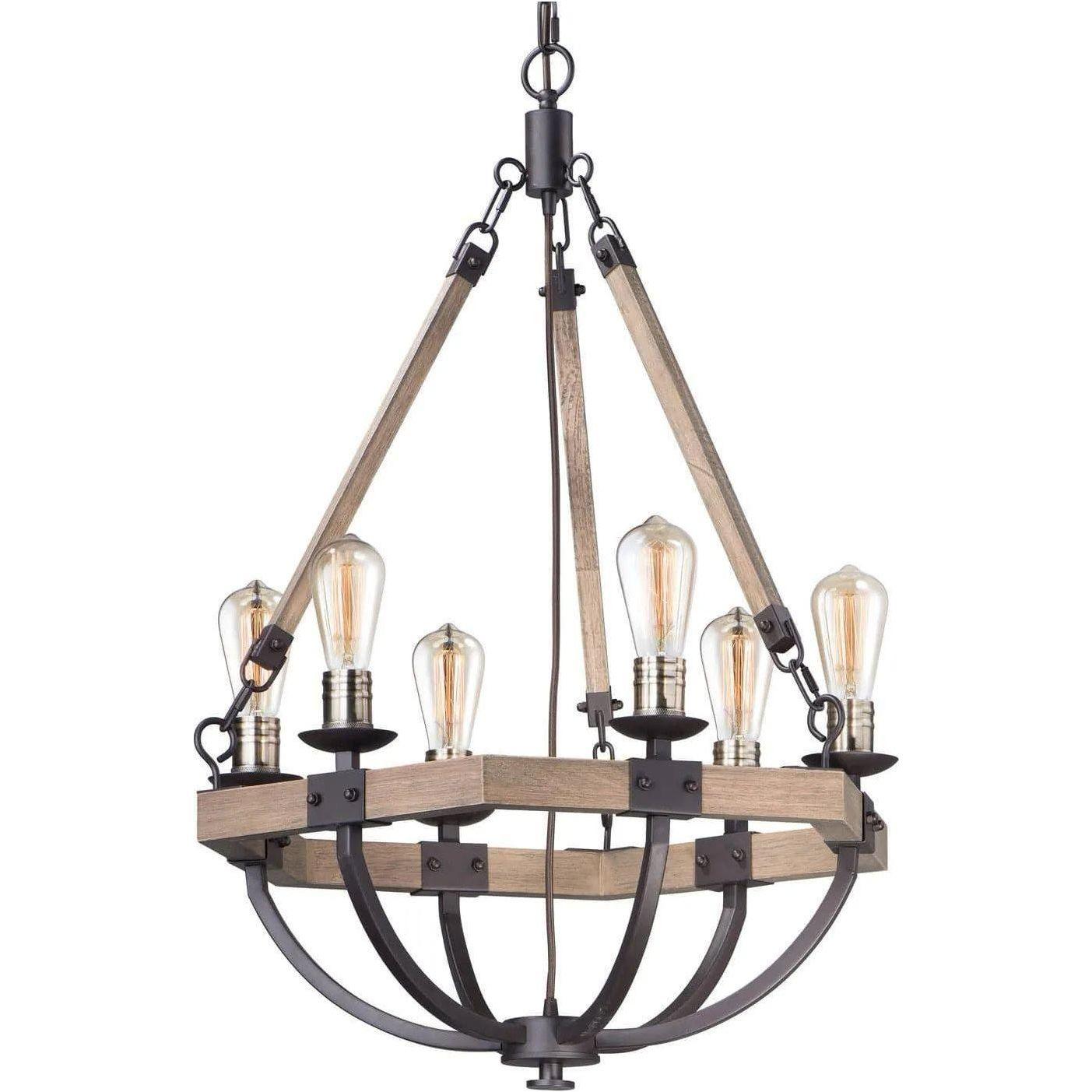 Maxim Lighting - Lodge Chandelier - 20335WOBZ - Canada Light Shop