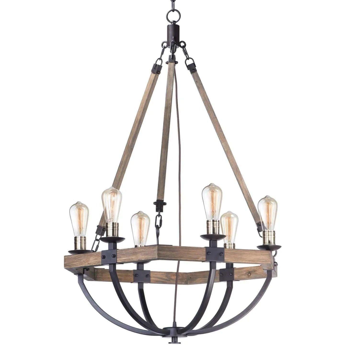 Maxim Lighting - Lodge Chandelier - 20337WOBZ - Canada Light Shop