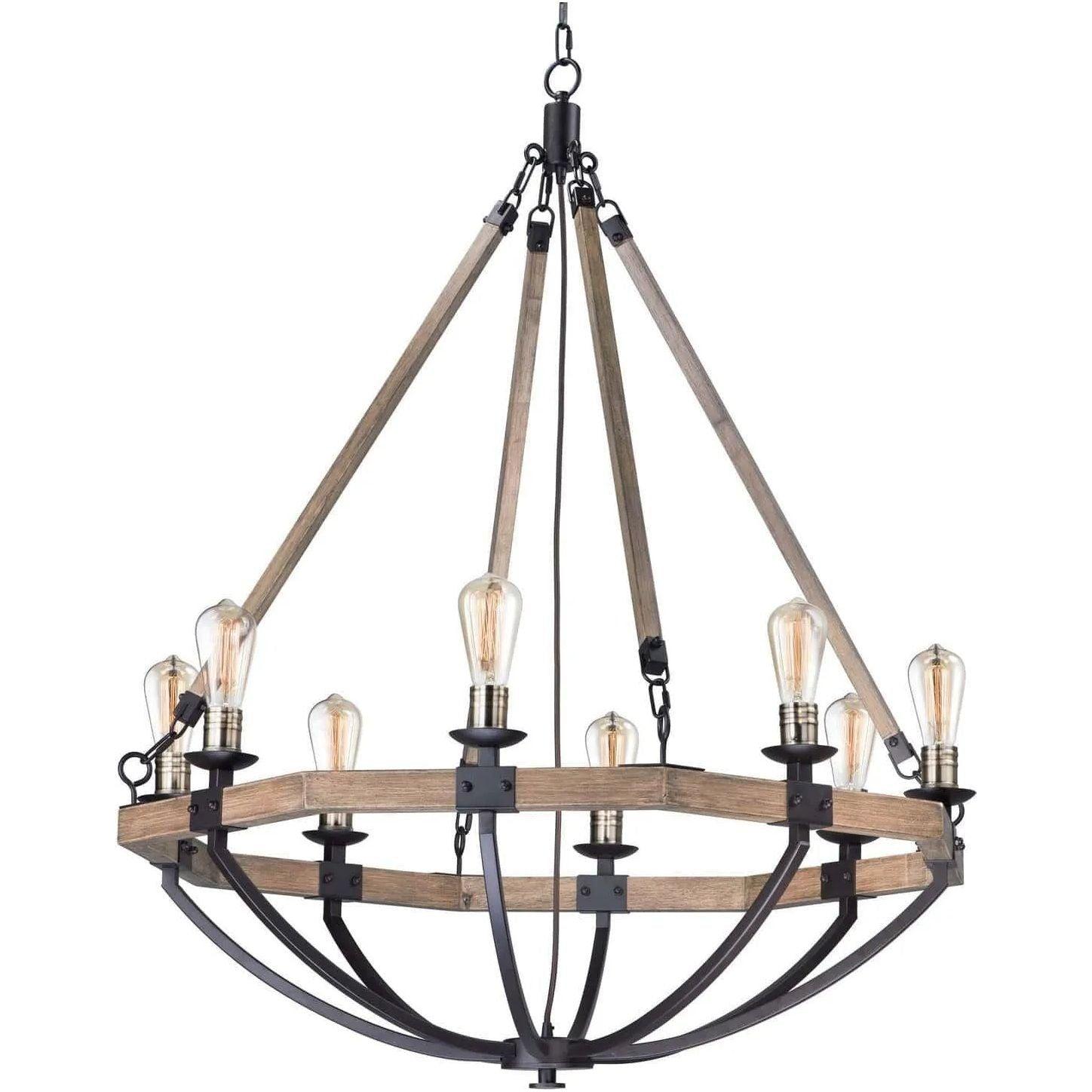 Maxim Lighting - Lodge Chandelier - 20338WOBZ - Canada Light Shop