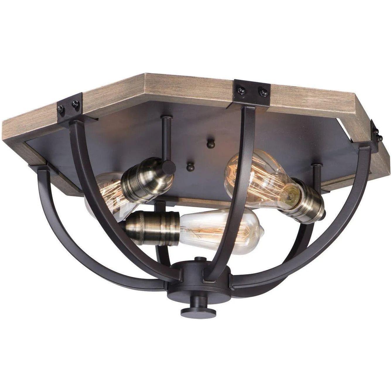 Maxim Lighting - Lodge Flush Mount - 20330WOBZ - Canada Light Shop