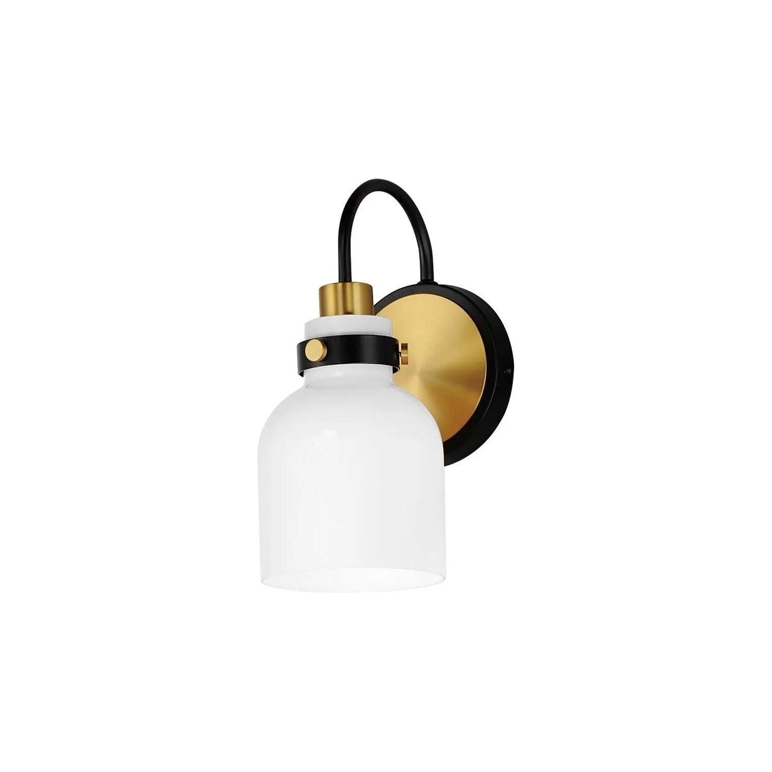 Maxim Lighting - Milk Wall Sconce - 12331WTBKSBR - Canada Light Shop