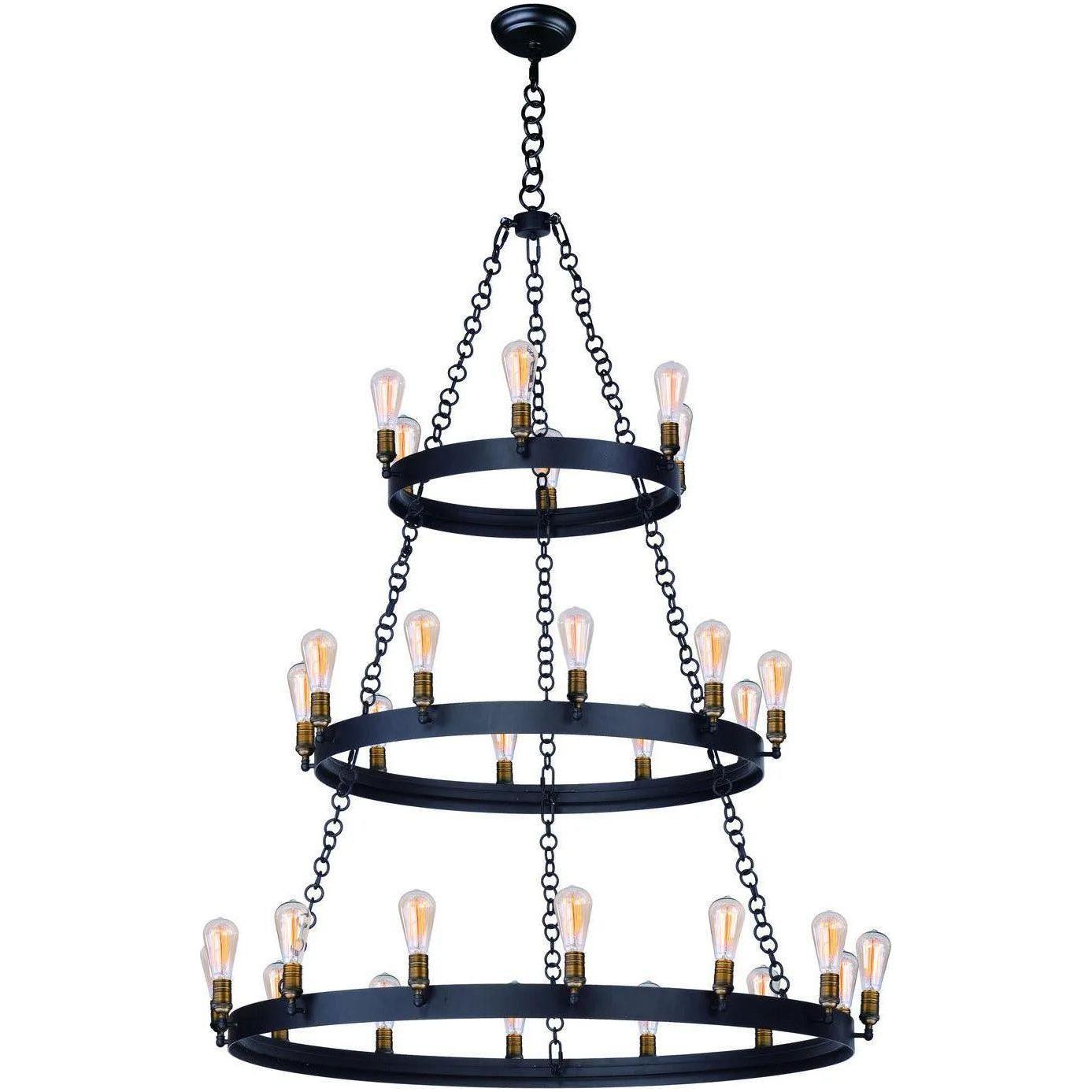 Maxim Lighting - Noble Three-Tier Chandelier - 26278BKNAB - Canada Light Shop