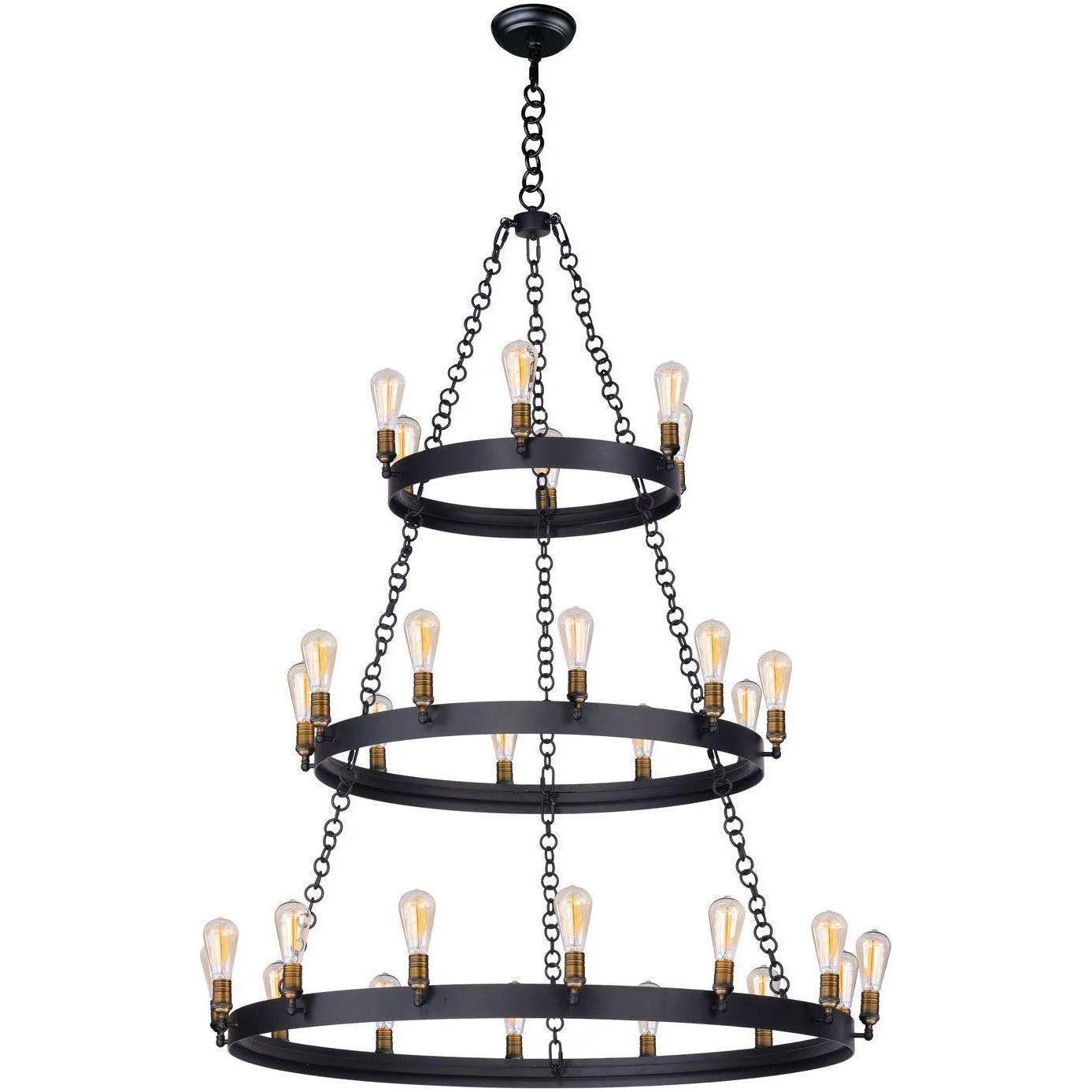Maxim Lighting - Noble Three-Tier Chandelier - 26278BKNAB/BUI - Canada Light Shop