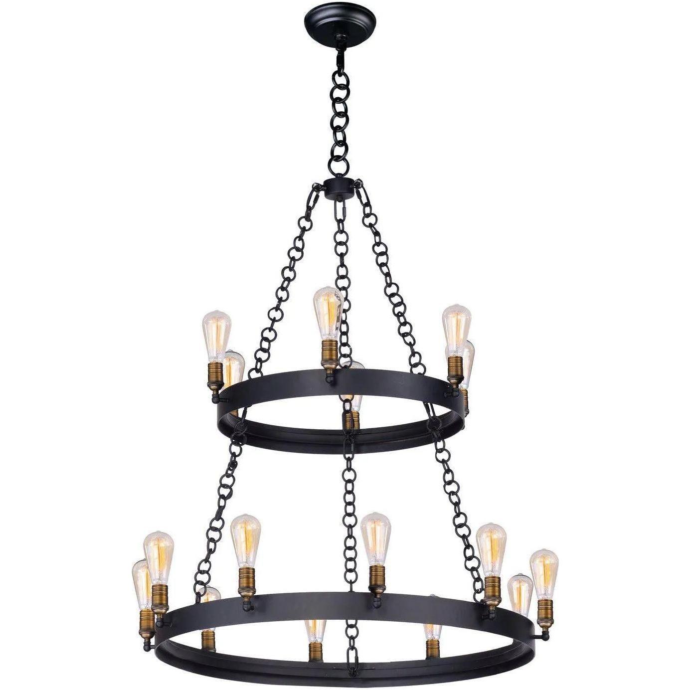 Maxim Lighting - Noble Two-Tier Chandelier - 26277BKNAB/BUI - Canada Light Shop
