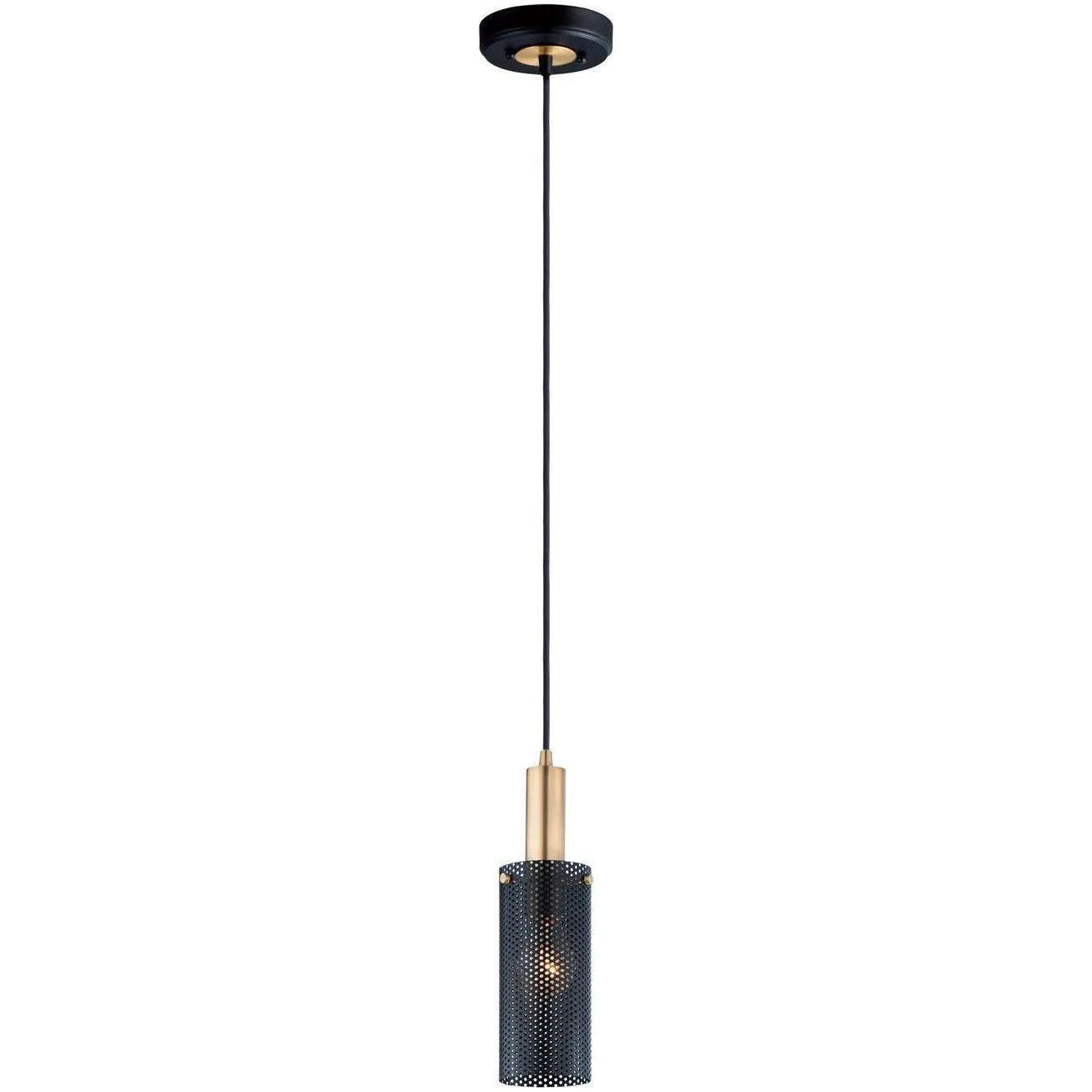 Maxim Lighting - Perf Mini Pendant - 10081BKSBR - Canada Light Shop
