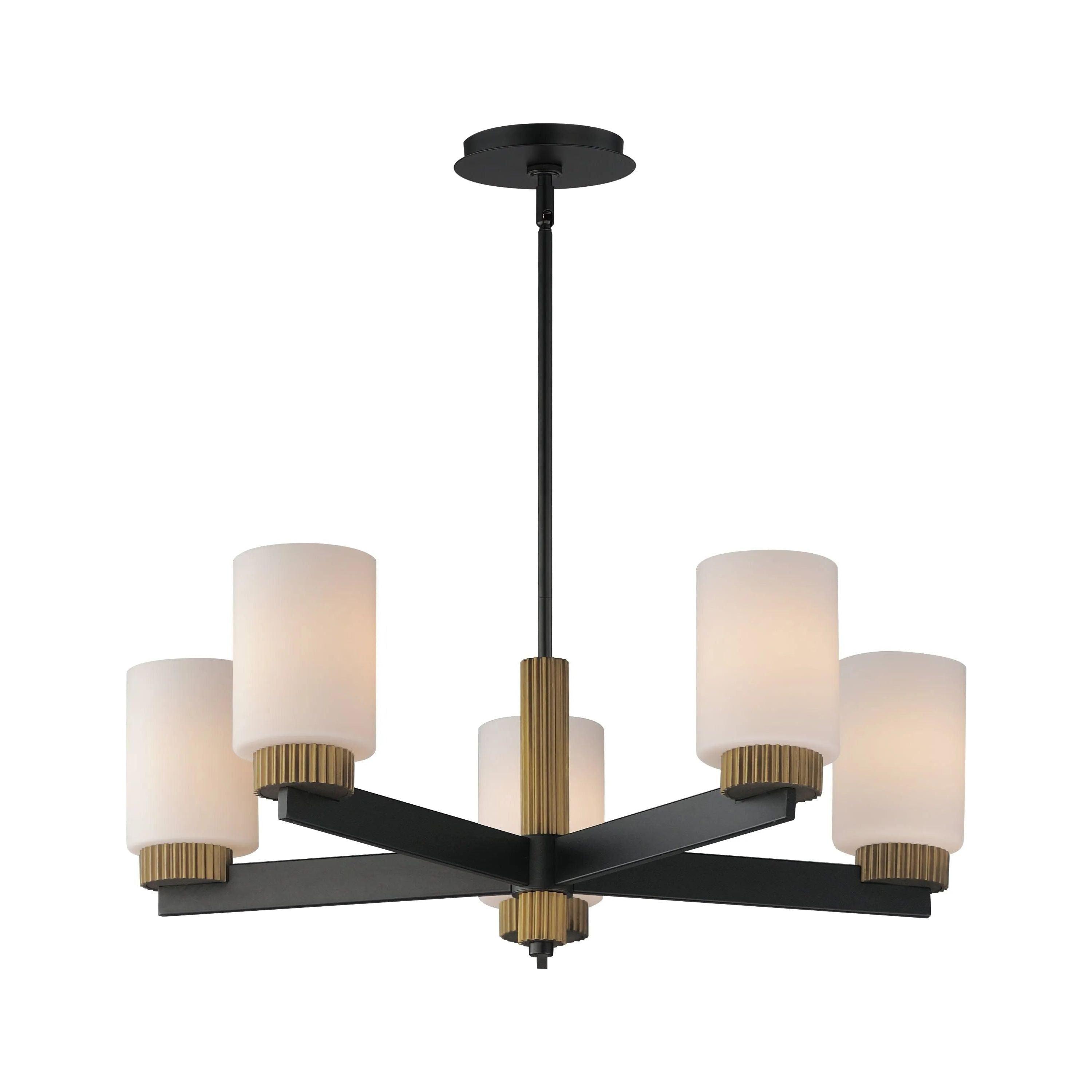 Maxim Lighting - Ruffles Chandelier - 32655SWBKAB - Canada Light Shop
