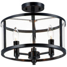 Maxim Lighting - Sentinel Semi Flush Mount - 25250CLBK - Canada Light Shop