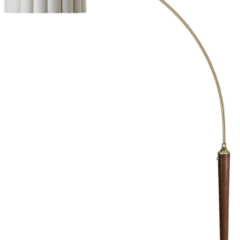 Nova of California 2111802WB Scalloped 1-Light Arc Floor Lamp in Wb