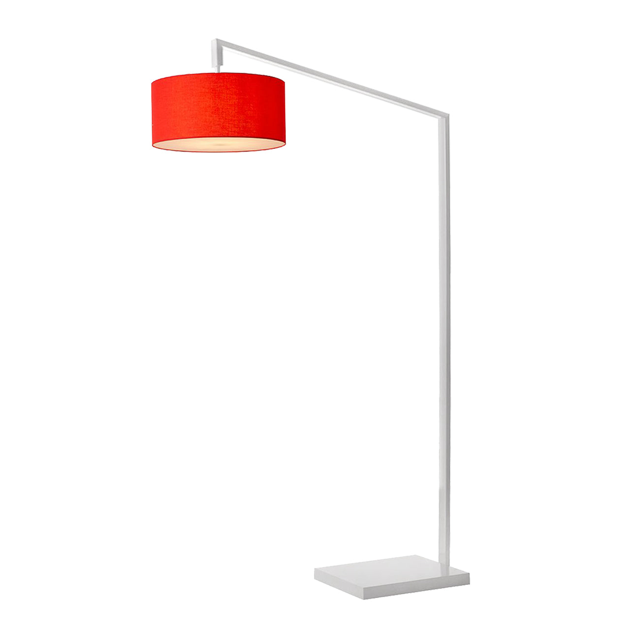 Nova of California 2110927CR Stretch 1-Light Chairside Arc Lamp in White
