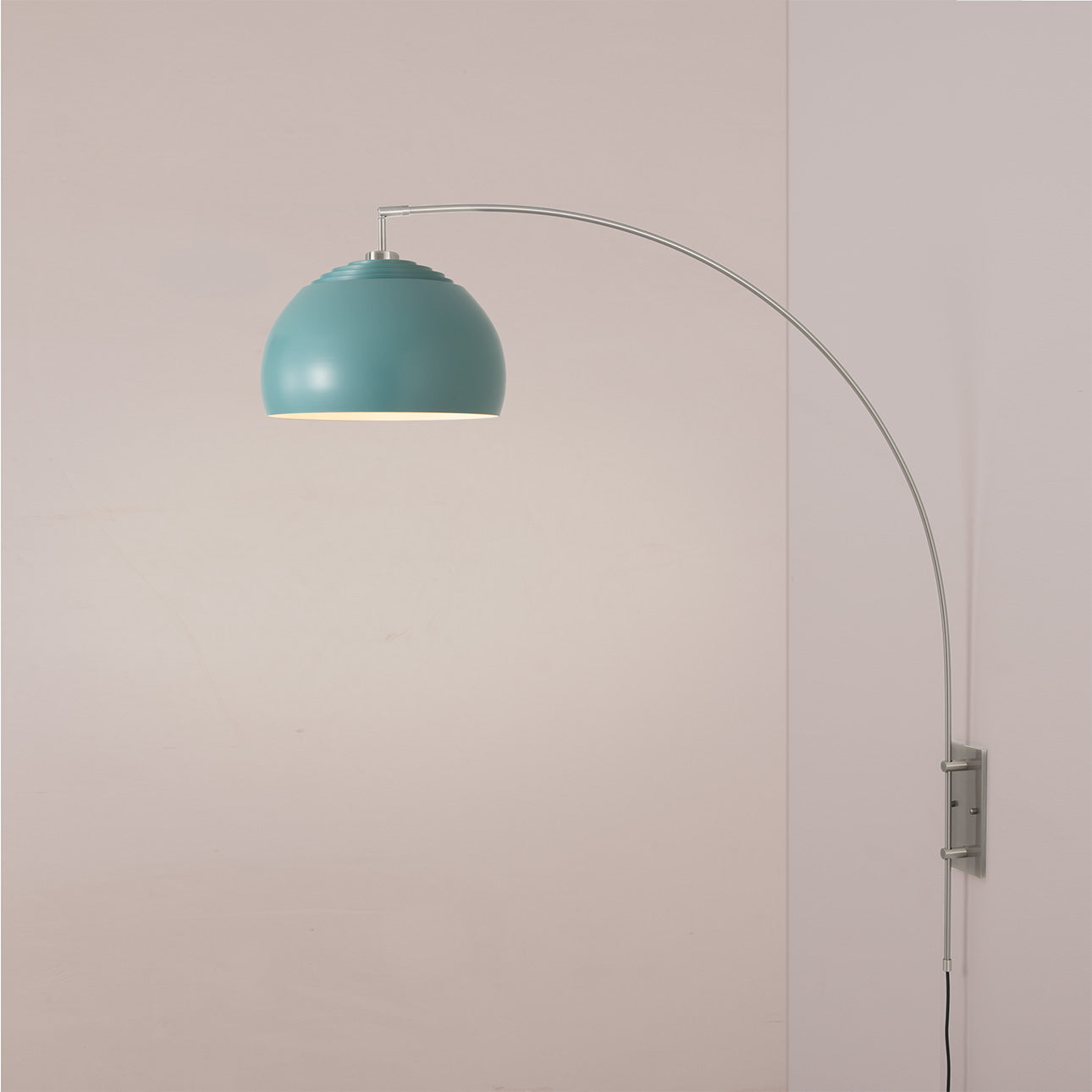Nova of California 2113837BL Half Dome Wall Mounted Arc Lamp in Satin Nickel
