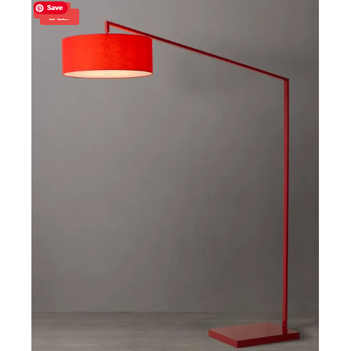 Nova of California 2110925 Stretch 1-Light Arc Lamp in Red