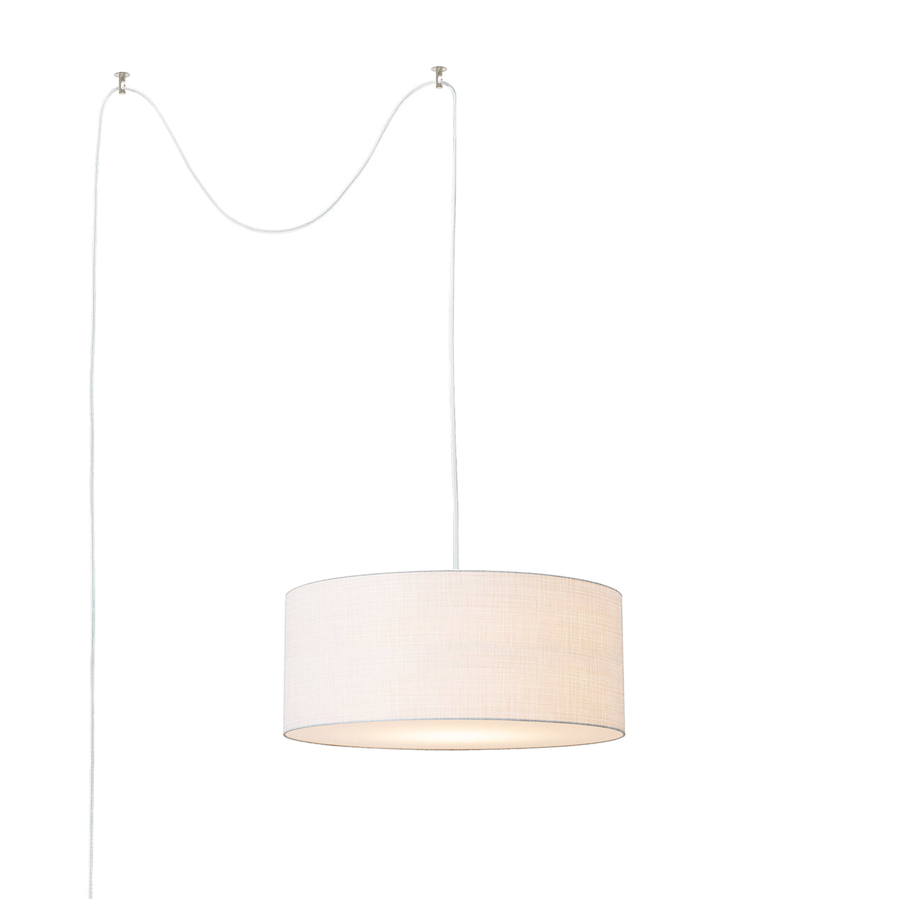 Nova of California 2110840WH Stretch Swag Lamp in Satin Nickel (0WH)