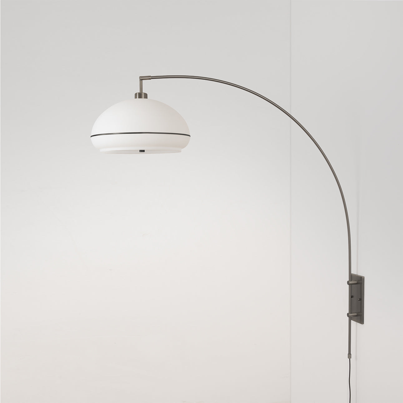 Nova of California 2115836BKN Morelli Wall Mounted Arc Lamp in Weathered Brass
