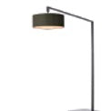 Nova of California 2110924BK Stretch 1-Light Chairside Arc Lamp in Black